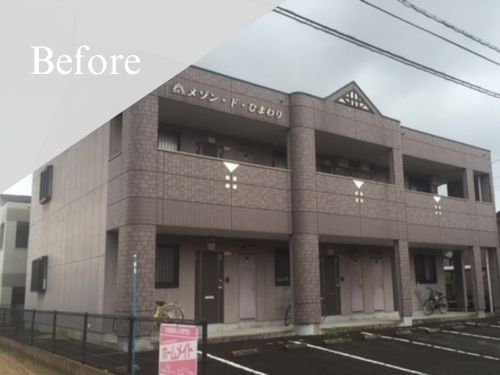 鳥栖市|屋根・外壁塗装[アパート外壁面積約408㎡]H 施工前