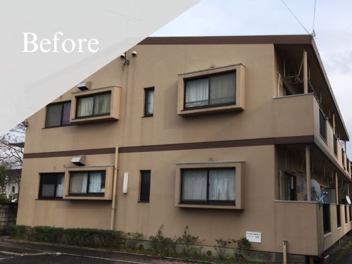 久留米市|屋根・外壁塗装[アパート外壁面積約378㎡]S 施工前