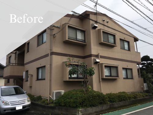 久留米市|屋根・外壁塗装[アパート外壁面積約378㎡]S 施工前