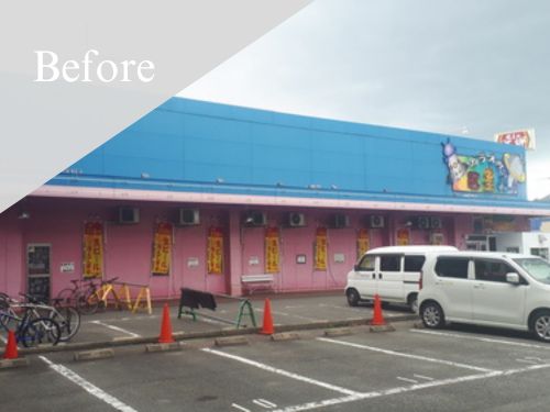 福岡市|屋根・外壁塗装[店舗外壁面積約565㎡]D 施工前