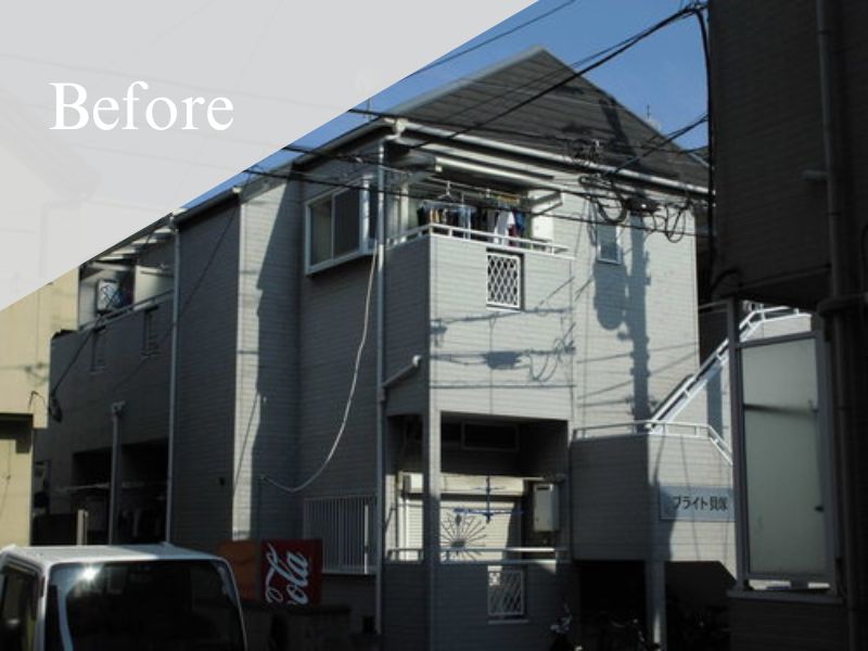福岡市|屋根・外壁塗装[アパート外壁面積約175㎡]Ｍ 施工前