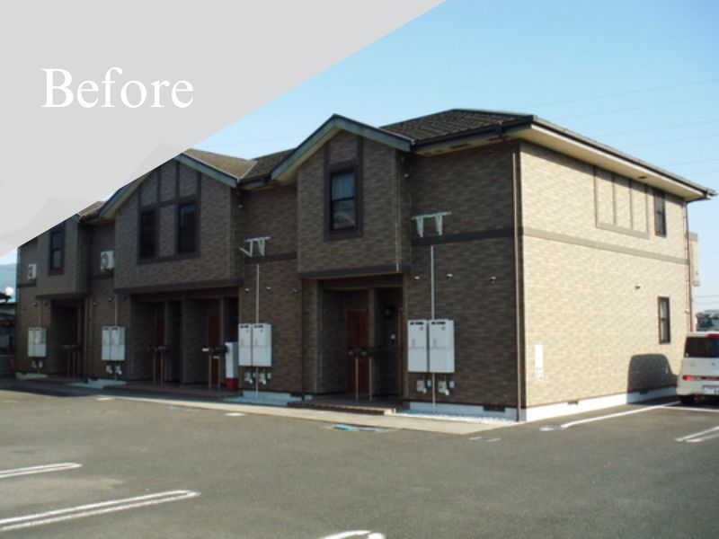 直方市|外壁塗装[アパート外壁面積約299㎡]Ｔ 施工前