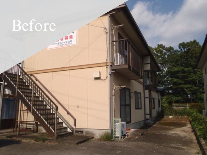 那須塩原市|屋根・外壁塗装[アパート外壁面積約188㎡]H 施工前