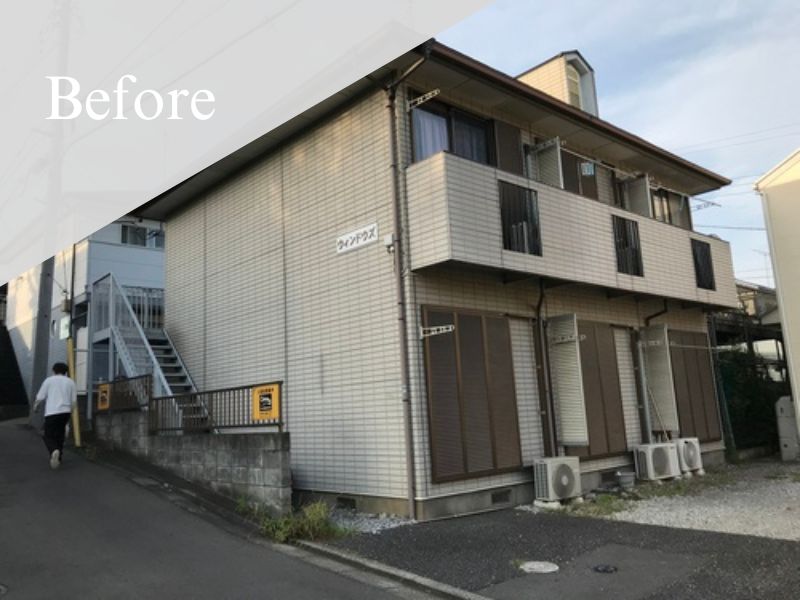 野田市|屋根・外壁塗装[アパート外壁面積約156㎡]K 施工前