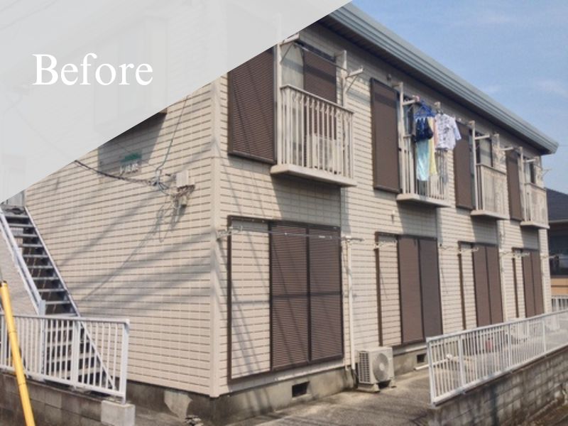 横浜市|外壁塗装[アパート外壁面積約215㎡]S 施工前