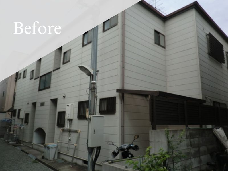 尼崎市|屋根・外壁塗装[アパート外壁面積約188㎡]N 施工前